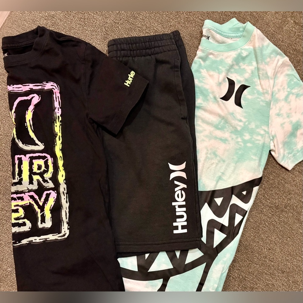 Hurley boys YM 3pc Clothing bundle EUC